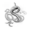 snake and horse tattoo design idea