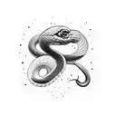 snake and horse tattoo design idea