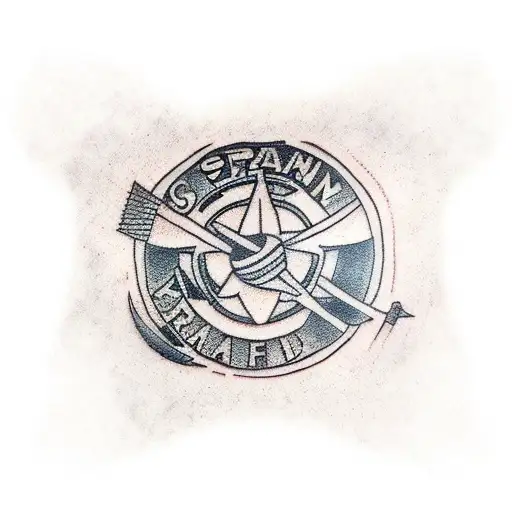 spartan sheild tattoo design idea