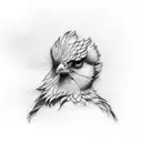 chick tattoo design idea