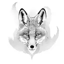 Foxes in a cage tattoo design idea