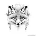 Foxes in a cage tattoo design idea