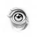 eye dragon tattoo design idea