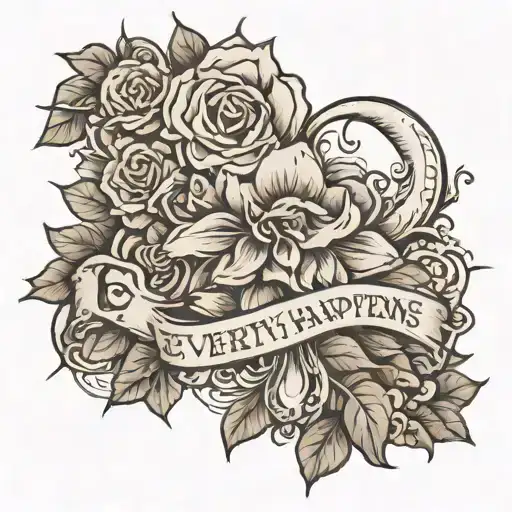 everything happens for a reason tattoo design idea
