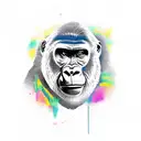 Gorilla tattoo design idea