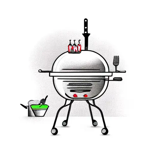 bbq cooking tattoo design idea