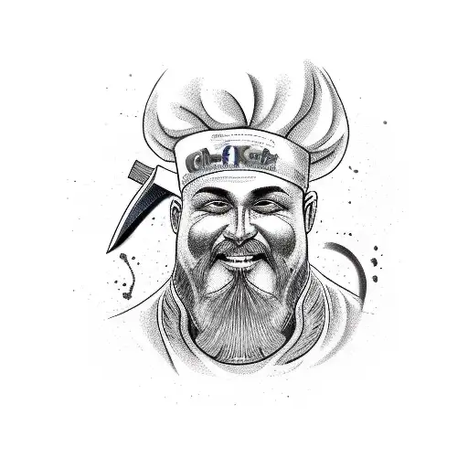 chef knife tattoo design idea