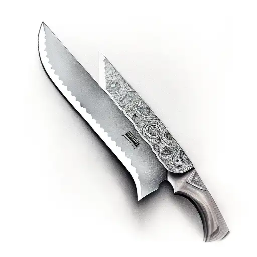 a knife used by a chef tattoo design idea
