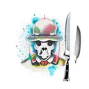 butcher knife tattoo design idea