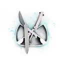 butcher knife tattoo design idea