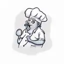 chef knife tattoo design idea