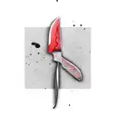 butcher knife tattoo design idea