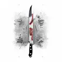 butcher knife tattoo design idea