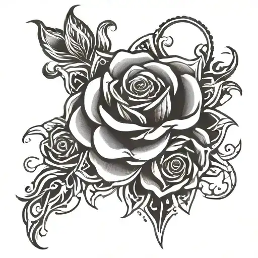 fire rose unity tattoo tattoo design idea