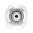 lucifer's eye inside a triangle tattoo design idea