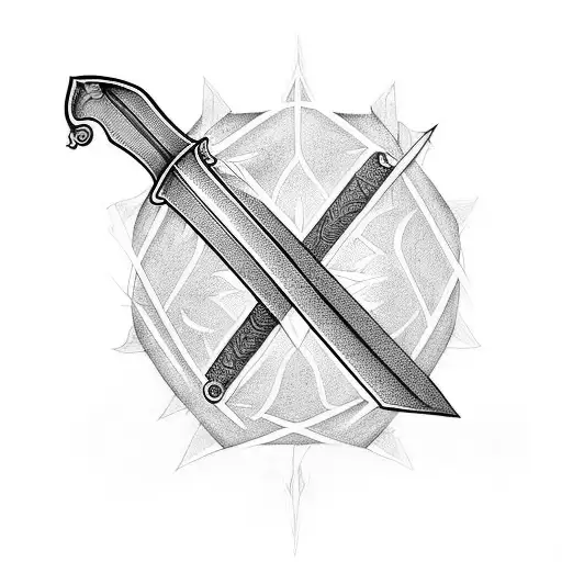 Sketch Sword Tattoo Idea - BlackInk AI