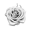 snake climbing a rose  tattoo design idea