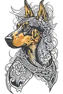 Doberman tattoo design idea