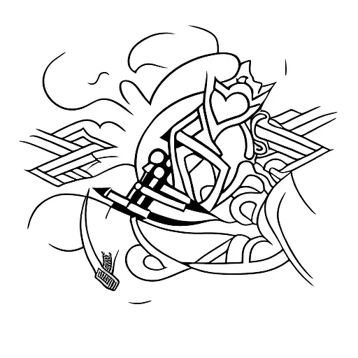flecha con el nombre Danna tattoo design idea