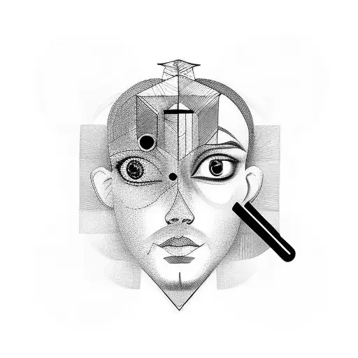 body with record player for a head tattoo design idea