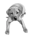 a labrador retriever tattoo design idea