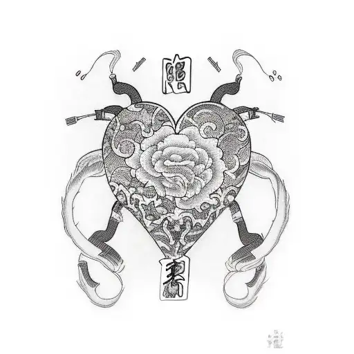 Crying Heart tattoo design idea