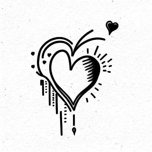 Crying Heart tattoo design idea