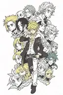 seven deadly sins anime characters tattoo design idea