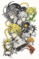 seven deadly sins anime characters eyes  tattoo design idea