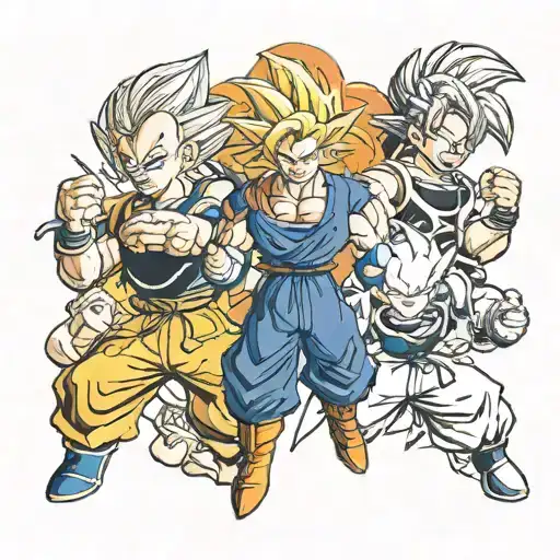 dragon Ball Z character tattoo design idea