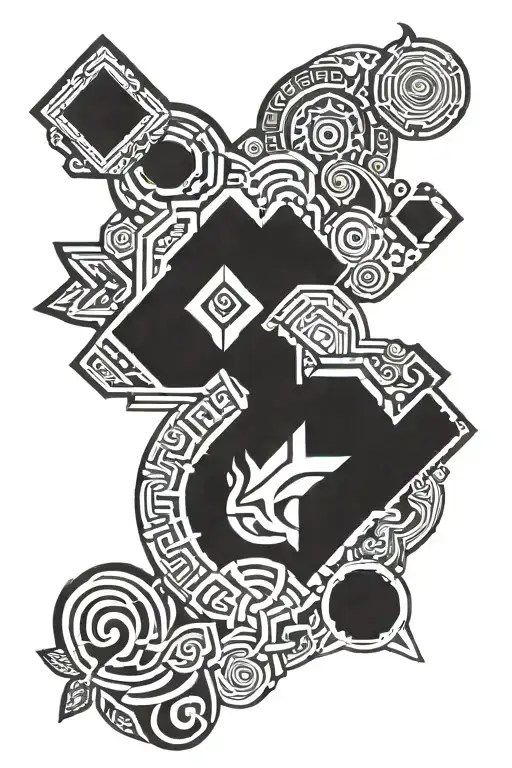 Filipino tribal patterns tattoo design idea