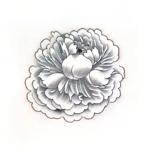 Peony tattoo design idea