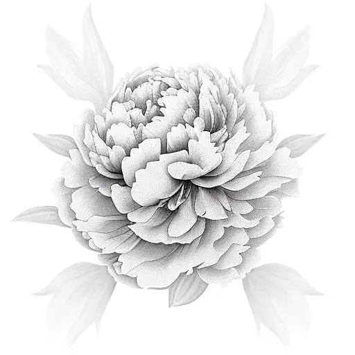 Peony tattoo design idea