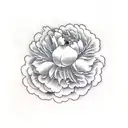 Peony tattoo design idea