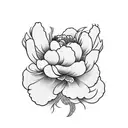 Peony tattoo design idea