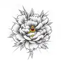 Peony tattoo design idea