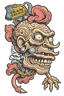 brain from pinky and the brain tattoo design idea