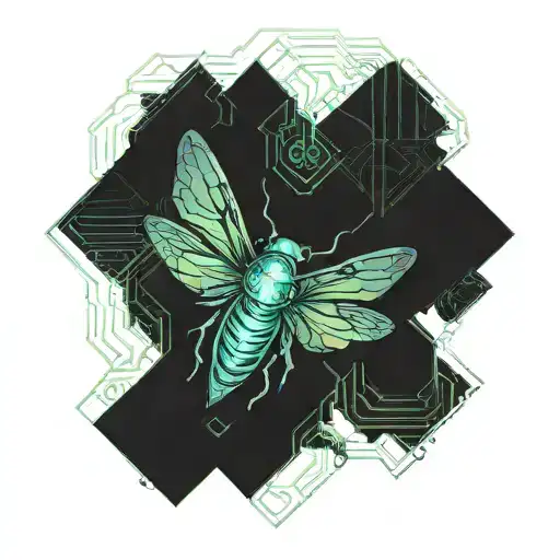 cicada tattoo design idea