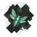 cicada tattoo design idea