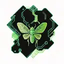 cicada tattoo design idea