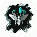 cicada tattoo design idea