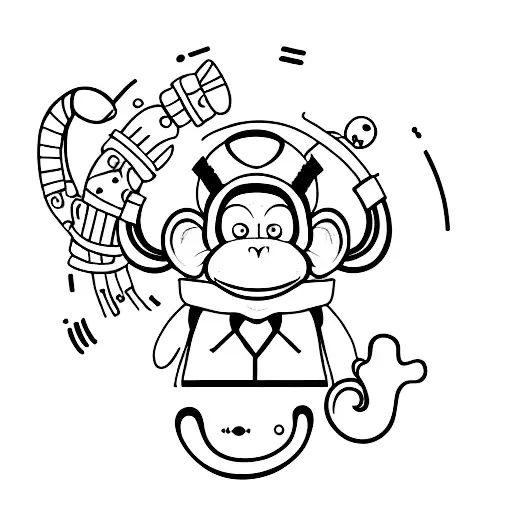 monkey  tattoo design idea