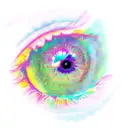 galaxy in eye tattoo design idea