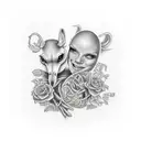 autism mom and son love tattoo design idea