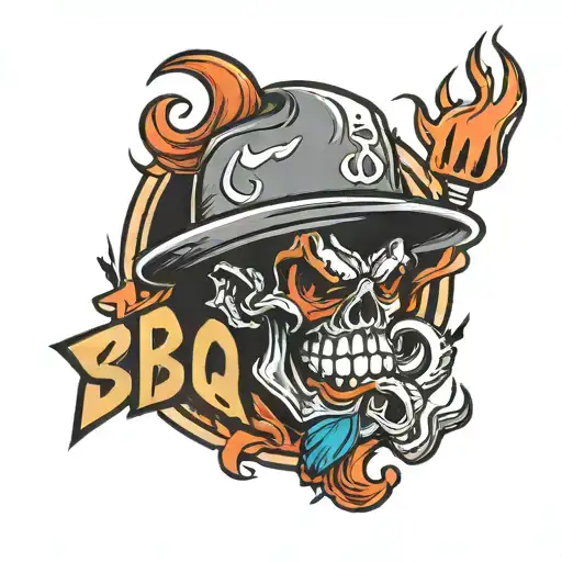 BBQ Smash Crew Logo tattoo design idea