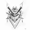 Thor com machado tattoo design idea