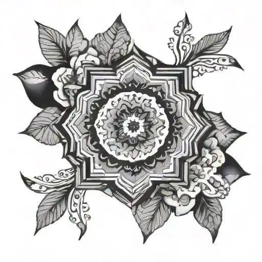 mandela pattern tattoo design idea