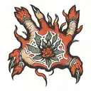 handprint  tattoo design idea