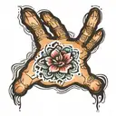 handprint  tattoo design idea