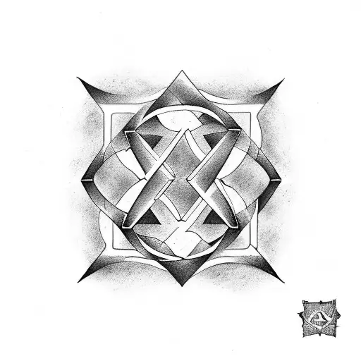 Anagram of number 12 and number 21 tattoo design idea